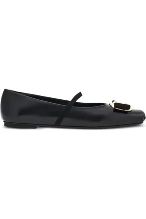 Salvatore Ferragamo Sko, Dame, Sort, 39 EU, Flade Ballerina Sko