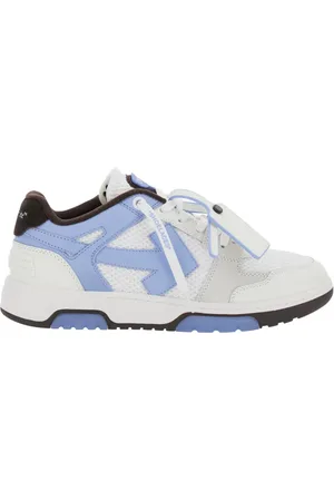OFF-WHITE Sko, Herre, Blå, 40 EU, Læder, Blå lave sneakers med pil motiv