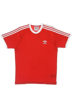 adidas Top, Herre, Rød, XL, Bomuld, 3-Stripes T-shirt