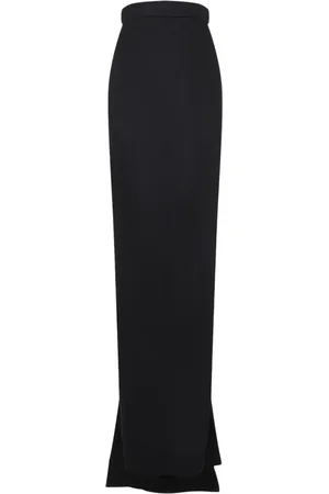 Rick Owens Nederdel, Dame, Sort, S, Linned, Sort Linned Nederdel Elegant Silhuet