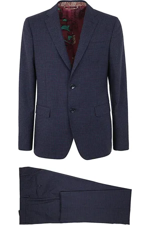 Etro Jakkesæt, Herre, Blå, XL, Single Breasted Suit
