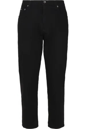 Dolce & Gabbana Jeans, Herre, Sort, S, Bomuld, Sort Elastiske Bomuldsbukser Italien