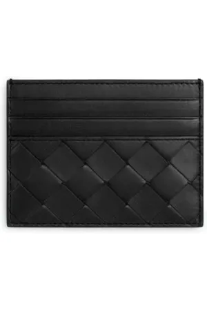 Bottega Veneta Tilbehør, Herre, Sort, ONE SIZE, Læder, Lille Intreccio Kreditkortholder