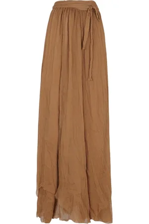 Cortana Nederdel, Dame, Brun, L, Chiffon, Aurora Maxi Nederdel