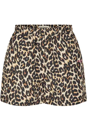 Lollys Laundry Shorts, Dame, Brun, XL, Leopard Print Shorts