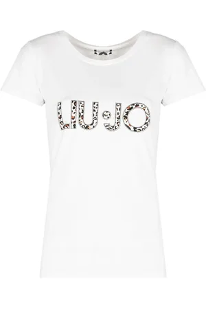 Liu Jo Top, Dame, Hvid, S, Bomuld, Klassisk T-shirt med rund hals