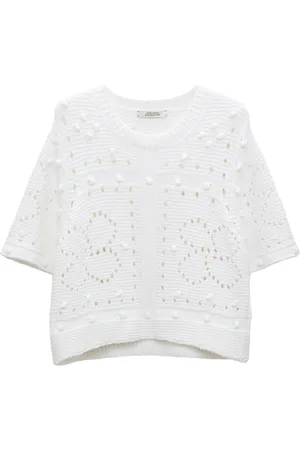 Dorothee Schumacher Bluser & Skjorter, Dame, Hvid, L, Bohemian Mood Striktrøje