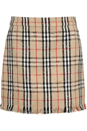 Burberry Nederdel, Dame, , XS, Uld, Bouclé Uldnederdel