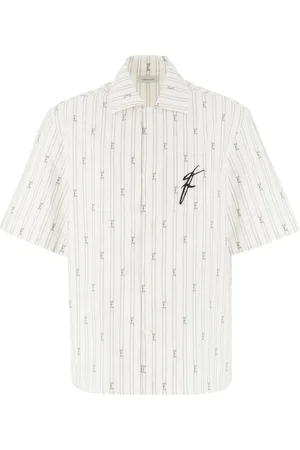 Salvatore Ferragamo Skjorte, Herre, Hvid, L, Bomuld, Kortærmet Skjorte