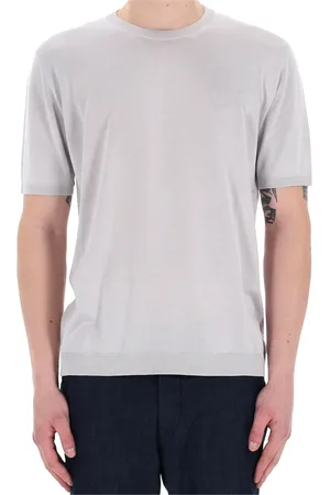 Roberto Collina Top, Herre, Grå, M, Uld, Silke T-shirt og Polo Grå