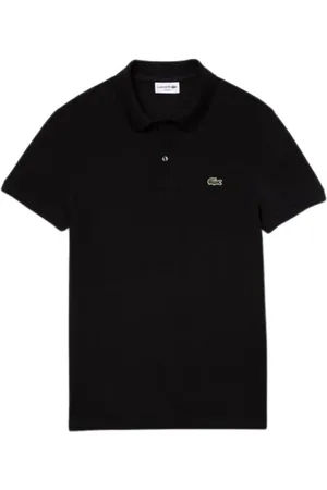Lacoste Top, Herre, Sort, XS, Bomuld, Sort poloshirt med ikonisk logo