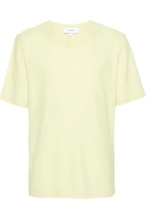 LARDINI Top, Herre, Gul, M, Bomuld, Pastelgul bomulds T-shirt