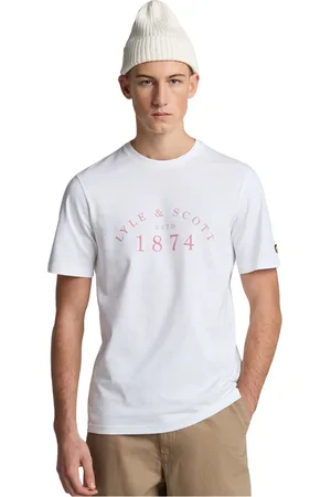 Lyle & Scott Top, Herre, Hvid, M, Bomuld, Heritage Graphic T-Shirt