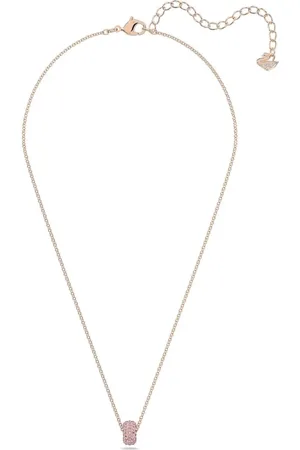 Swarovski Tilbehør, Dame, Lyserød, ONE SIZE, Uld, Sten Vedhæng Halskæde