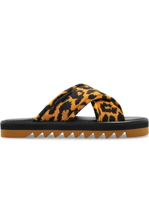 Stella McCartney Sko, Dame, Brun, 41 EU, Bomuld, Sneak-Elyse Leopard Twisted Sandaler
