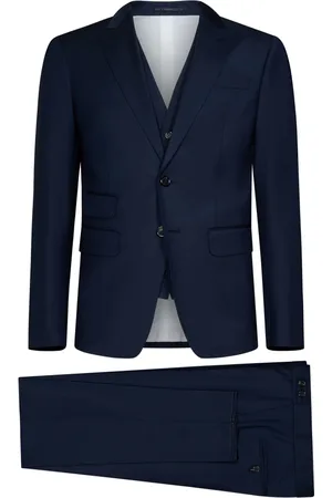 Dsquared2 Jakkesæt, Herre, Blå, XL, Uld, Single Breasted Suit Sæt