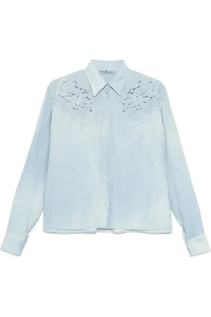 ERMANNO SCERVINO Bluser & Skjorter, Dame, Blå, M, Elegant Skjorte