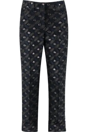 Fabiana Filippi Bukser, Dame, Blå, M, Polyester, Slim-fit Bukser