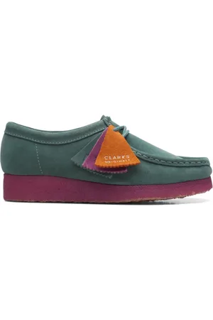 Clarks Sko, Dame, Grøn, 40 EU, Læder, Wallabee