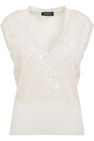 Fabiana Filippi Strik, Dame, , S, Sequin Ærmeløs Sweater