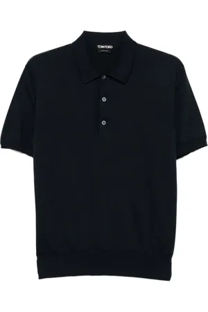 Tom Ford Top, Herre, Blå, S, Bomuld, Blå Polo Skjorte Casual Stil