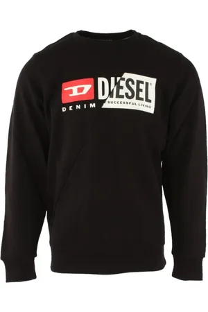 Diesel Sweathshirts & Hoodies, Herre, Sort, S, Bomuld, Sort Bomulds Sweater