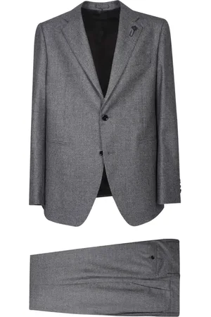 LARDINI Jakkesæt, Herre, Grå, XL, Elegant Grå Habit Aw24