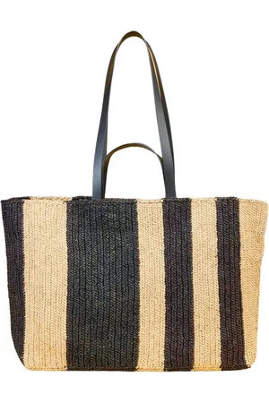 LIVIANA CONTI Taske, Dame, Flerfarvet, ONE SIZE, Læder, Stribet Hæklet Maxi Tote Taske