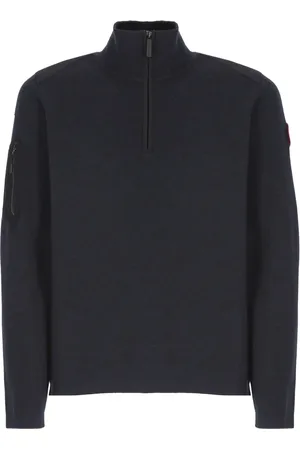 Canada Goose Strik, Herre, Blå, S, Uld, Stormont 1/4 Zip Sweater