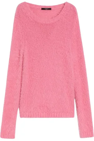 Max Mara Strik, Dame, Lyserød, M, Bomuld, Farverig Strik Trøje Arsenio