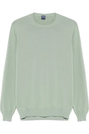FEDELI Strik, Herre, Grøn, 3XL, Bomuld, Bomuldssweater