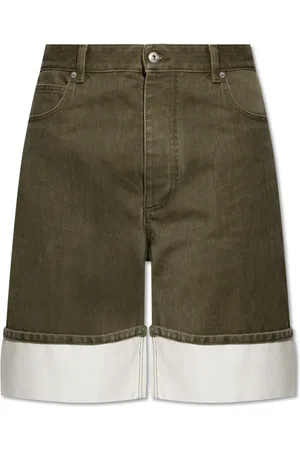 Bottega Veneta Shorts, Herre, Grøn, XL, Bomuld, Shorts med opsmøgede ben