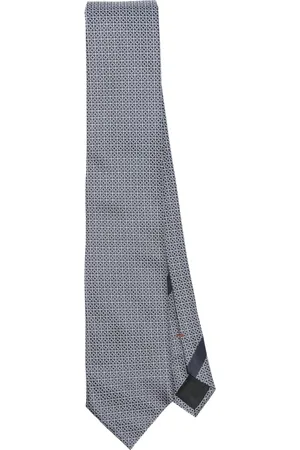 Ermenegildo Zegna Tilbehør, Herre, Blå, ONE SIZE, Luksus Silkeslips Produceret i Italien