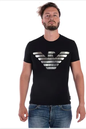 Emporio Armani Top, Herre, Sort, M, Bomuld, T-shirt Sweatshirt