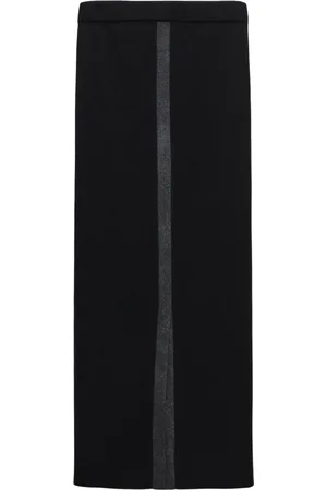 Dorothee Schumacher Nederdel, Dame, Sort, XL, Uld, Shimmering Merino Skirt