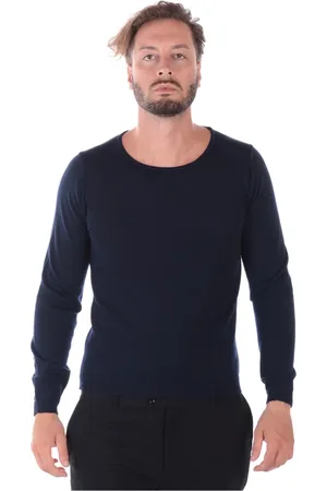 D.A. Daniele Alessandrini Strik, Herre, Blå, XL, Uld, Sweatshirts