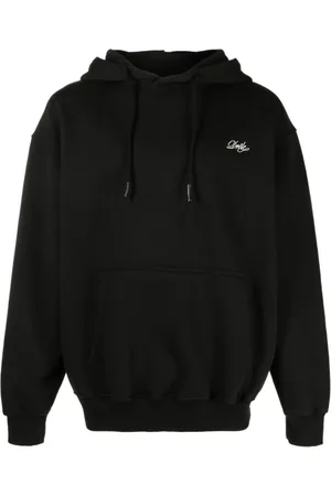 Drôle de Monsieur Sweathshirts & Hoodies, Herre, Sort, XS, Bomuld, Printed Logo Sort Hættetrøje