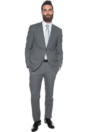 CANALI Jakkesæt, Herre, Grå, 5XL, Uld, Single Breasted Suit Sæt