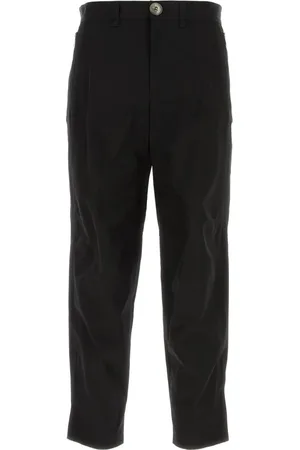 Lanvin Bukser, Herre, Sort, L, Bomuld, Straight Leg Cropped Bukser