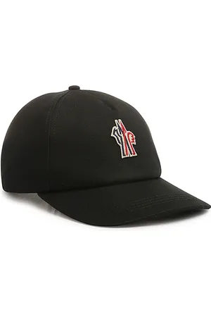 Moncler Tilbehør, Herre, Sort, ONE SIZE, Bomuld, Sort Baseball Kasket Grenoble Stil