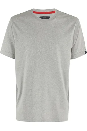 FAY Top, Herre, Grå, M, Bomuld, Casual Bomulds T-shirt Tag