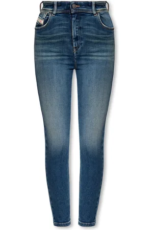 Diesel Jeans, Dame, Blå, W26 L30, High-Waisted Jeans