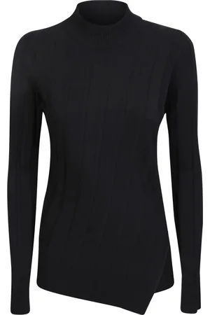 Stella McCartney Strik, Dame, Sort, S, Polyester, Sort Ribstrikket Bluse