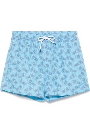 FEDELI Badetøj, Herre, Blå, M, Polyester, Polyester Badeshorts med Elastisk Bælte