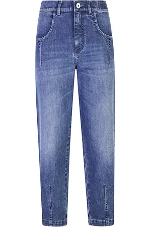 ELEVENTY Jeans, Dame, Blå, M, Denim, Denim Bukser med Læg