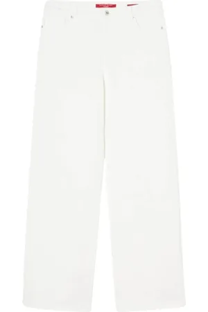 Persona by Marina Rinaldi Bukser, Dame, Hvid, 2XL, Bomuld, Palazzo-stil bomuld bukser
