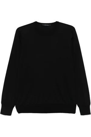 TAGLIATORE Strik, Herre, Sort, M, Bomuld, Sweaters