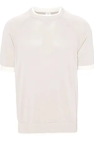 ELEVENTY Top, Herre, Hvid, 2XL, Bomuld, Casual Bomulds T-shirt
