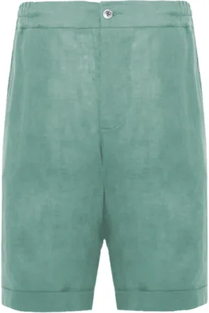 ALPHA STUDIO Shorts, Herre, Grøn, XL, Linned, Grøn Linned Shorts