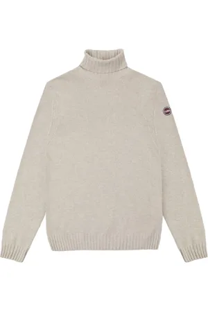 Colmar Strik, Herre, Grå, XL, Cashmere, Grå Cashmere Blend Turtleneck Sweater